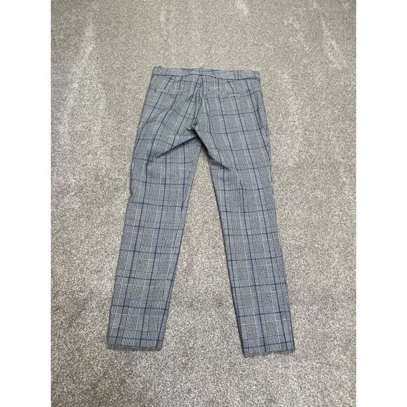 Banana Republic womens sz Sloan Size 0 Gray Prince Of Wales Check Cotton - Picture 2 of 12